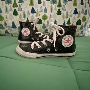 Little Girls Converse Star and Moon Glitter Sz 13